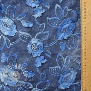 Tessuto di cotone TIE DYE EMBROIDERY Flora design B