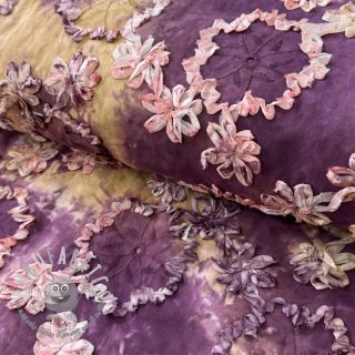 Tessuto di cotone TIE DYE EMBROIDERY Eva tape design D