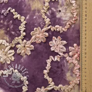 Tessuto di cotone TIE DYE EMBROIDERY Eva tape design D