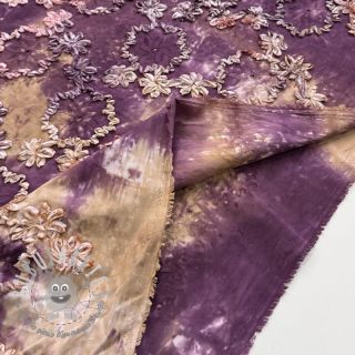 Tessuto di cotone TIE DYE EMBROIDERY Eva tape design D