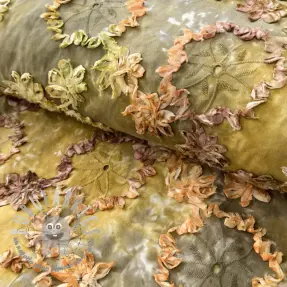 Tessuto di cotone TIE DYE EMBROIDERY Eva tape design E