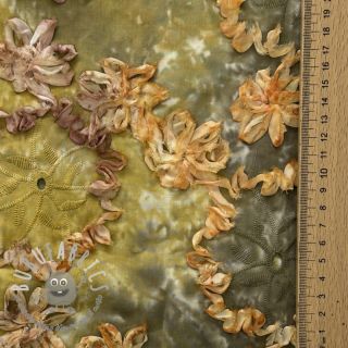 Tessuto di cotone TIE DYE EMBROIDERY Eva tape design E