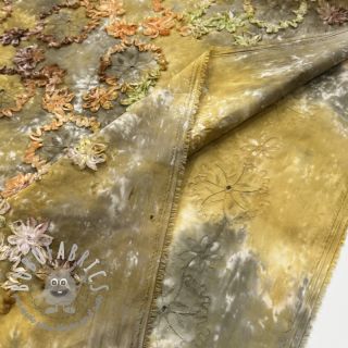 Tessuto di cotone TIE DYE EMBROIDERY Eva tape design E