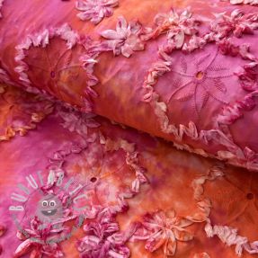 Tessuto di cotone TIE DYE EMBROIDERY Eva tape design F