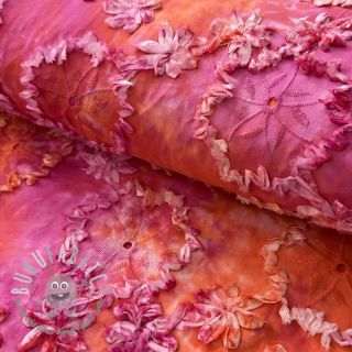 Tessuto di cotone TIE DYE EMBROIDERY Eva tape design F