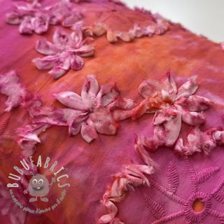 Tessuto di cotone TIE DYE EMBROIDERY Eva tape design F