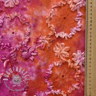 Tessuto di cotone TIE DYE EMBROIDERY Eva tape design F