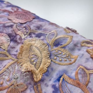 Tessuto di cotone TIE DYE EMBROIDERY Flora design C