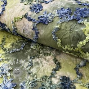 Tessuto di cotone TIE DYE EMBROIDERY Eva tape design A