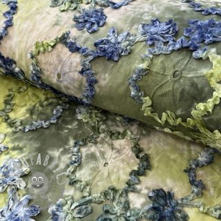 Tessuto di cotone TIE DYE EMBROIDERY Eva tape design A
