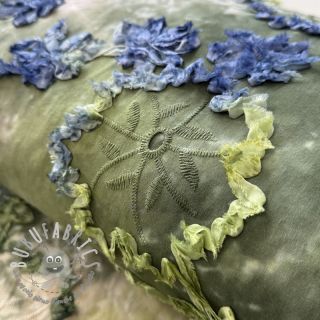 Tessuto di cotone TIE DYE EMBROIDERY Eva tape design A