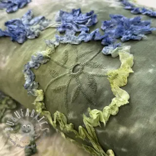 Tessuto di cotone TIE DYE EMBROIDERY Eva tape design A