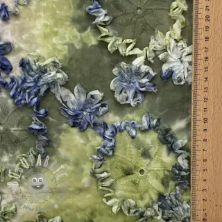 Tessuto di cotone TIE DYE EMBROIDERY Eva tape design A