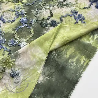 Tessuto di cotone TIE DYE EMBROIDERY Eva tape design A