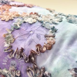 Tessuto di cotone TIE DYE EMBROIDERY Eva tape design C