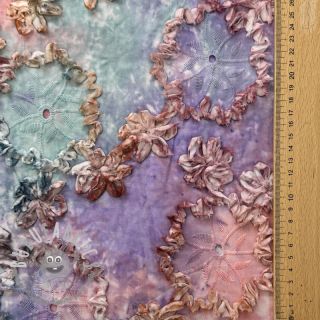 Tessuto di cotone TIE DYE EMBROIDERY Eva tape design C