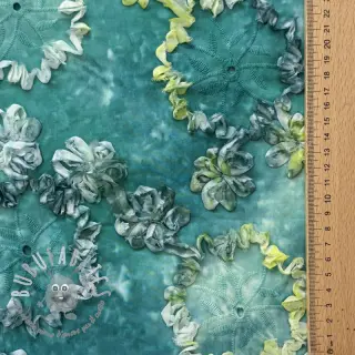 Tessuto di cotone TIE DYE EMBROIDERY Eva tape design B