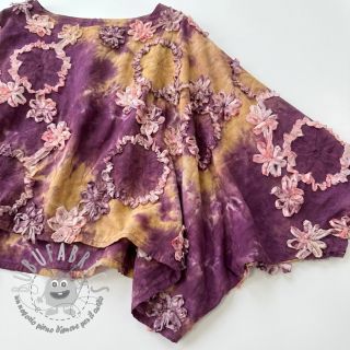 Tessuto di cotone TIE DYE EMBROIDERY Eva tape design D