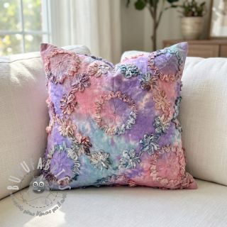 Tessuto di cotone TIE DYE EMBROIDERY Eva tape design C