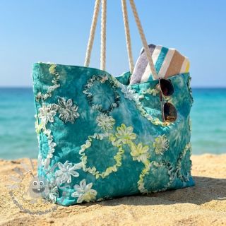 Tessuto di cotone TIE DYE EMBROIDERY Eva tape design B