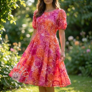 Tessuto di cotone TIE DYE EMBROIDERY Eva tape design F