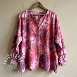 Tessuto di cotone TIE DYE EMBROIDERY Flora design D