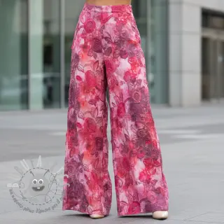 Tessuto di cotone TIE DYE EMBROIDERY Flora design D
