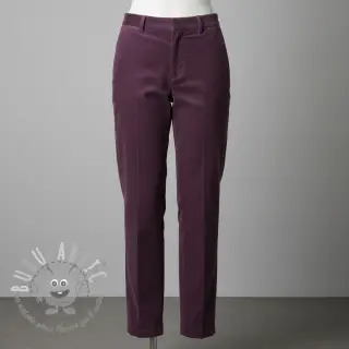 Cord a coste aubergine