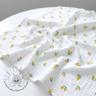 Mussola/Doppia garza Fruits lemon ORGANIC