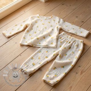 Mussola/Doppia garza Fruits lemon ORGANIC