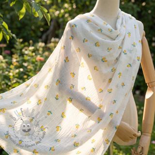 Mussola/Doppia garza Fruits lemon ORGANIC