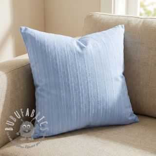 Tessuto di cotone VOILE LUREX Stripes light blue