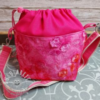 Tessuto di cotone TIE DYE EMBROIDERY Poppy design K