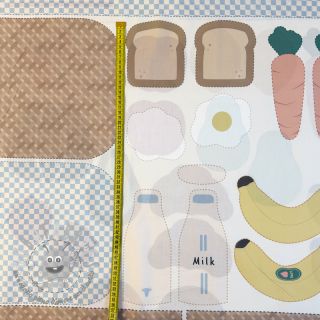 Tessuto di cotone Farmers market PANEL digital print