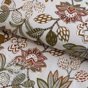 Tessuto decorativo jacquard Soliman allover blanc