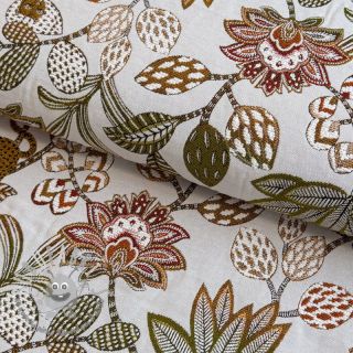 Tessuto decorativo jacquard Soliman allover blanc