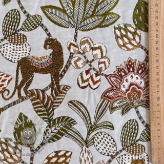 Tessuto decorativo jacquard Soliman allover blanc