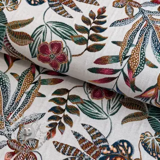 Tessuto decorativo jacquard Neroli allover blanc