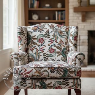 Tessuto decorativo jacquard Neroli allover blanc