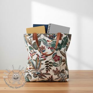 Tessuto decorativo jacquard Neroli allover blanc