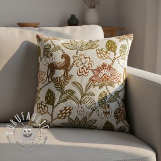 Tessuto decorativo jacquard Soliman allover blanc