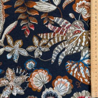 Tessuto decorativo jacquard Neroli allover nuit