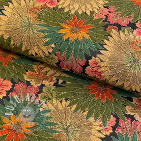 Tessuto decorativo jacquard Matcha allover kaki