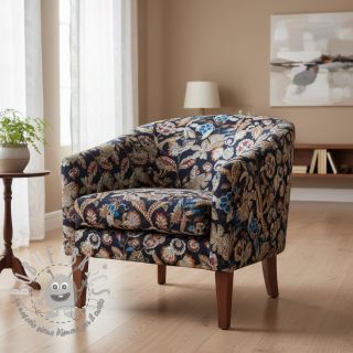 Tessuto decorativo jacquard Neroli allover nuit