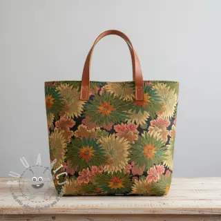 Tessuto decorativo jacquard Matcha allover kaki