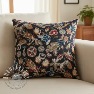 Tessuto decorativo jacquard Neroli allover nuit
