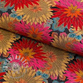 Tessuto decorativo jacquard Matcha allover rouge