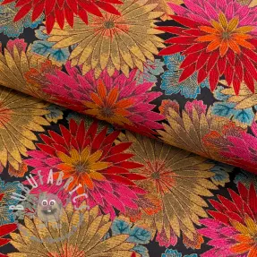 Tessuto decorativo jacquard Matcha allover rouge