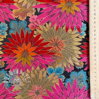 Tessuto decorativo jacquard Matcha allover rouge