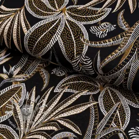 Tessuto decorativo jacquard Moranto allover noir